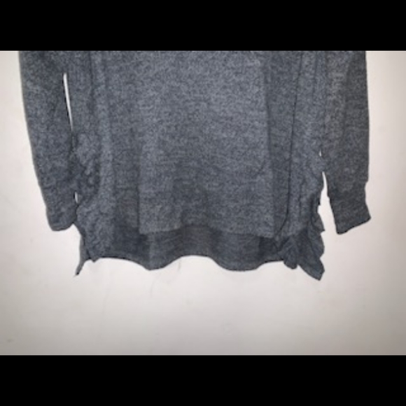 🎄- Cupio sz L Grey Cowl Neck Frilled Sweater - Picture 5 of 8